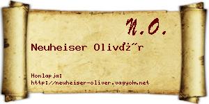 Neuheiser Olivér névjegykártya